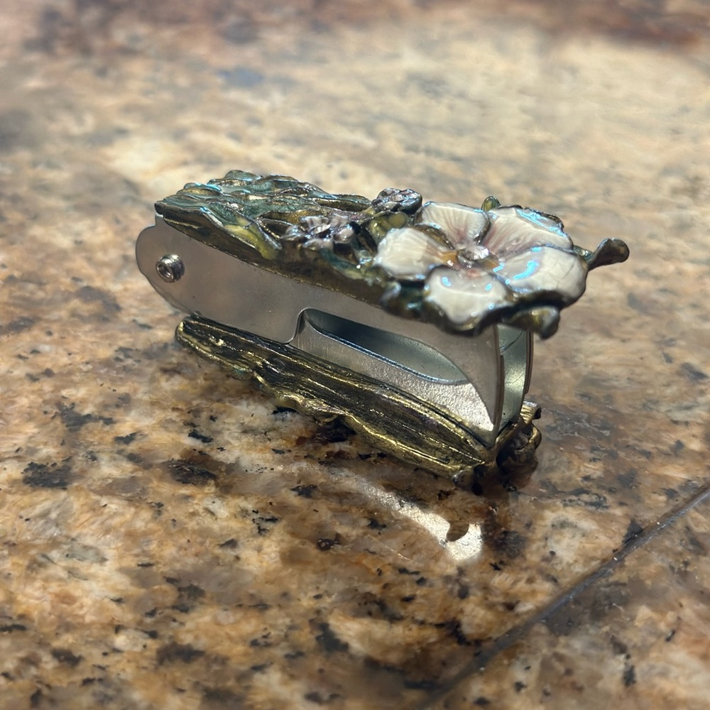 Olivia & Gracie Genuine Czech Crystal ruler, letter opener, staple remover.